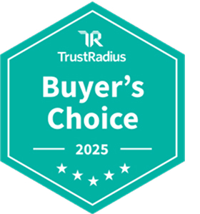 Trust Radius Buyer's Choice 2025 badge.