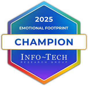 2025 Emotional Footprint Champion badge from Info-Tech Research Group.