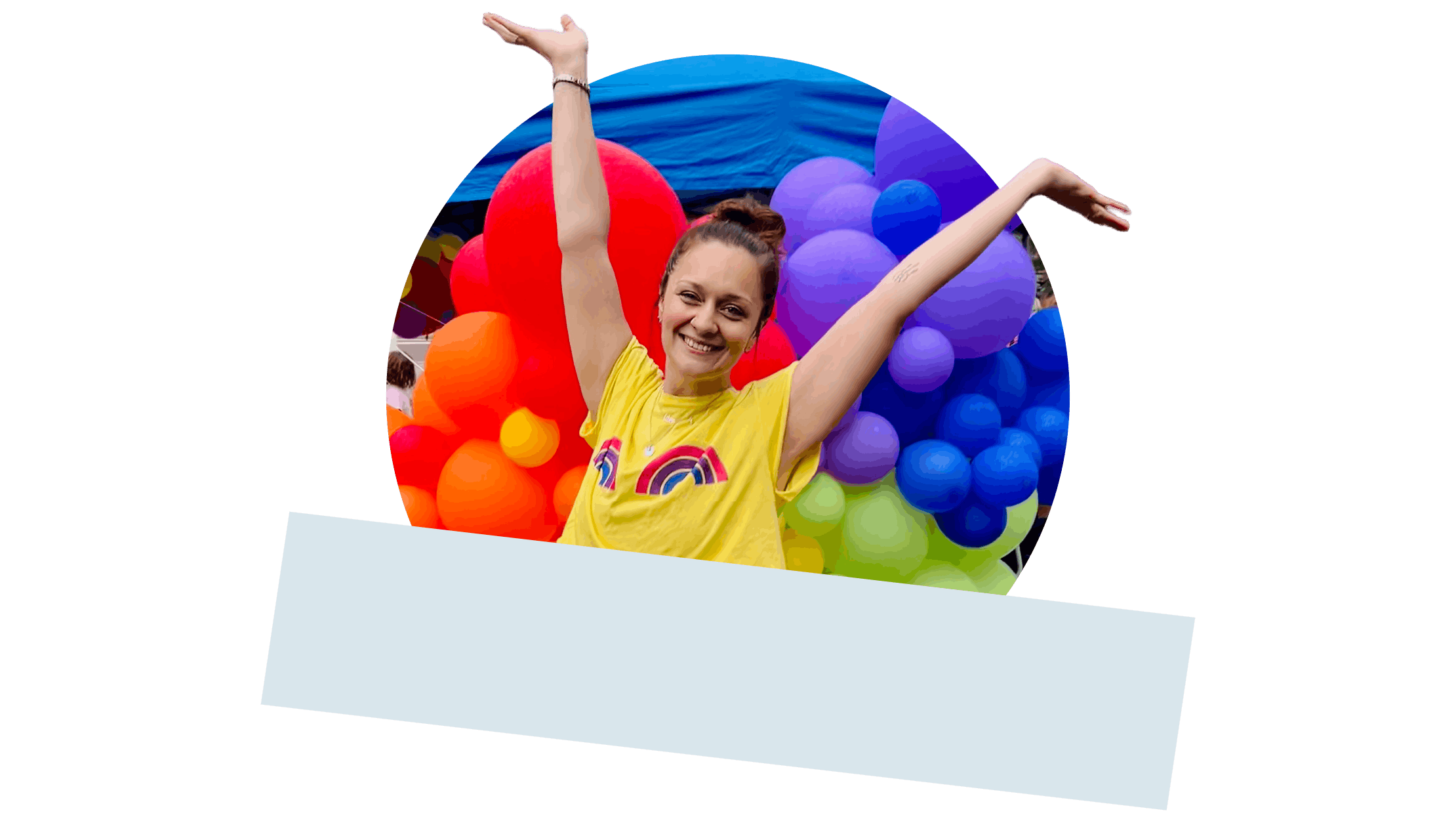 GoTo employee providing a speech on how to strive for better