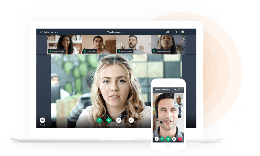Team is using GoTo meeting software to meet through their laptops or mobile devices.